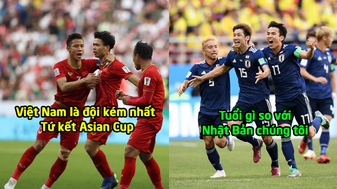 Báo Nhật Bản khinh thường: “Việt Nam là đội yếu nhất tứ kết Asian Cup, làm gì có cửa so với chúng tôi”