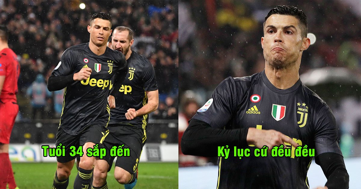Chuẩn bị bước sang tuổi 34, Ronaldo tiếp tục lập thêm kỷ lục chưa ai làm được ở Serie A