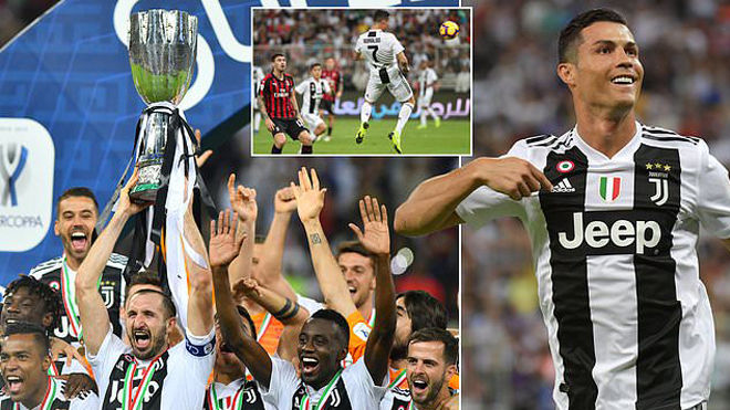 Ronaldo ra chân điện xẹt, Juve kịch tính đánh bại AC Milan và giành danh hiệu danh giá đầu tiên trong năm