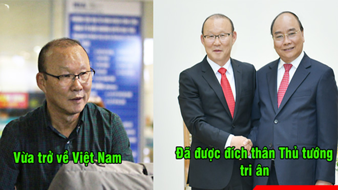 Vừa trở lại Việt Nam, thầy Park đã được nhận tri ân đặc biệt do thủ tướng Nguyễn Xuân Phúc trao tặng