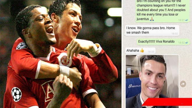 Ronaldo bí mật báo trước cho Evra: “Bọn em sẽ hành Atletico sấp mặt!”