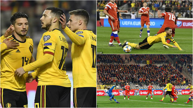 Kết quả Bỉ vs Nga: Courtois sai lầm ngớ ngẩn, Hazard rực sáng giải nguy