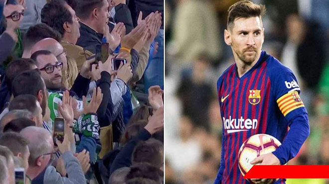 Hơn 50000 CĐV đối thủ đứng dậy vỗ tay sau siêu phẩm lốp bóng hoàn hảo của Messi