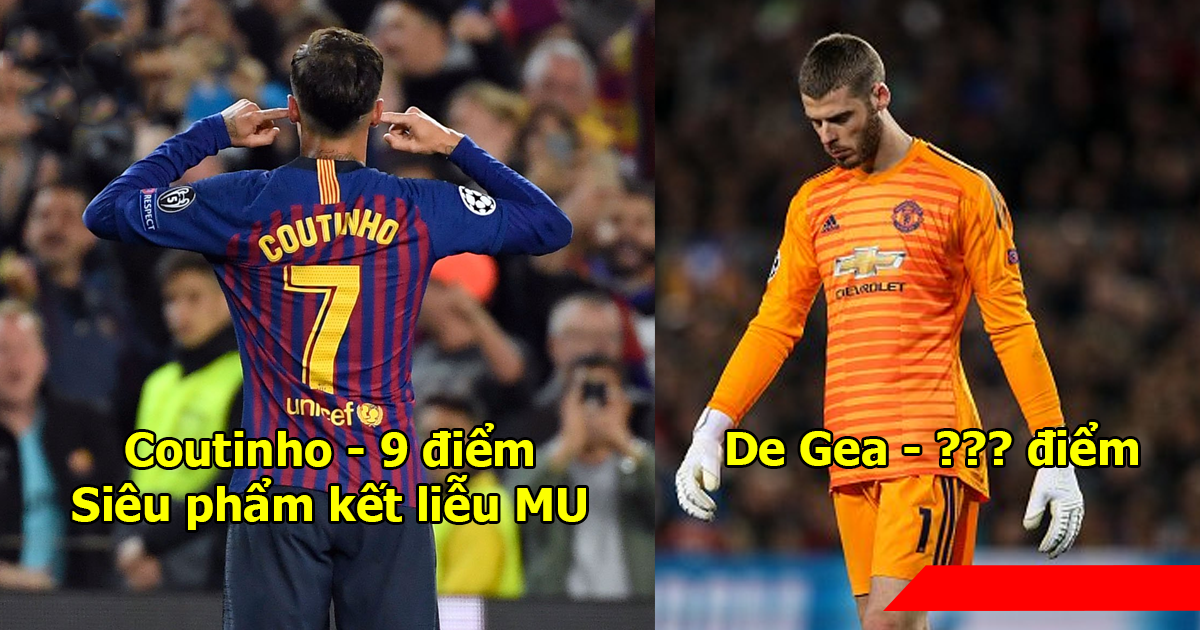Chấm điểm Barca 3-0 MU: Điểm 10 tuyệt đối cho vị thánh Messi, De Gea nhận điểm thấp chưa từng thấy