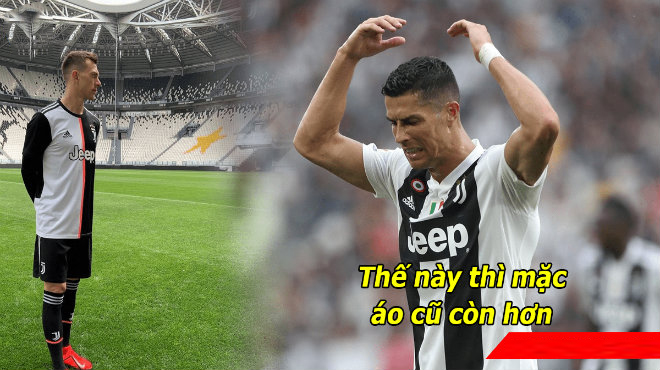Áo đấu của Juve vừa mới lộ ra đã bị fan chê tơi tả, Ronaldo lắc đầu ngao ngán vì quá xấu