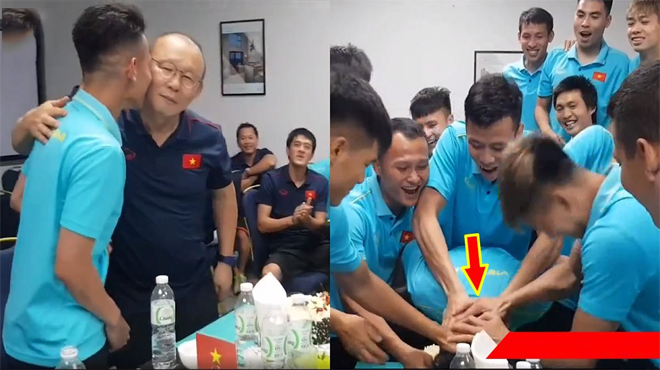 Duy Pinky đón sinh nhật trên đất Thái: Hết bị cả đội úp bánh vào mặt lại bị thầy Park ép hôn