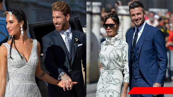 Chùm ảnh: Dàn siêu sao thế giới quy tụ ở đám cưới Ramos, vợ chồng Beckham còn nổi bật hơn cả cô dâu chú rể