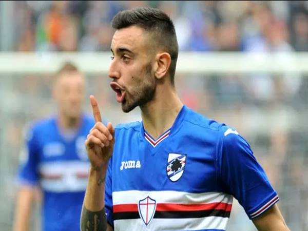 Bruno Fernandes trong màu áo CLB Sampdoria